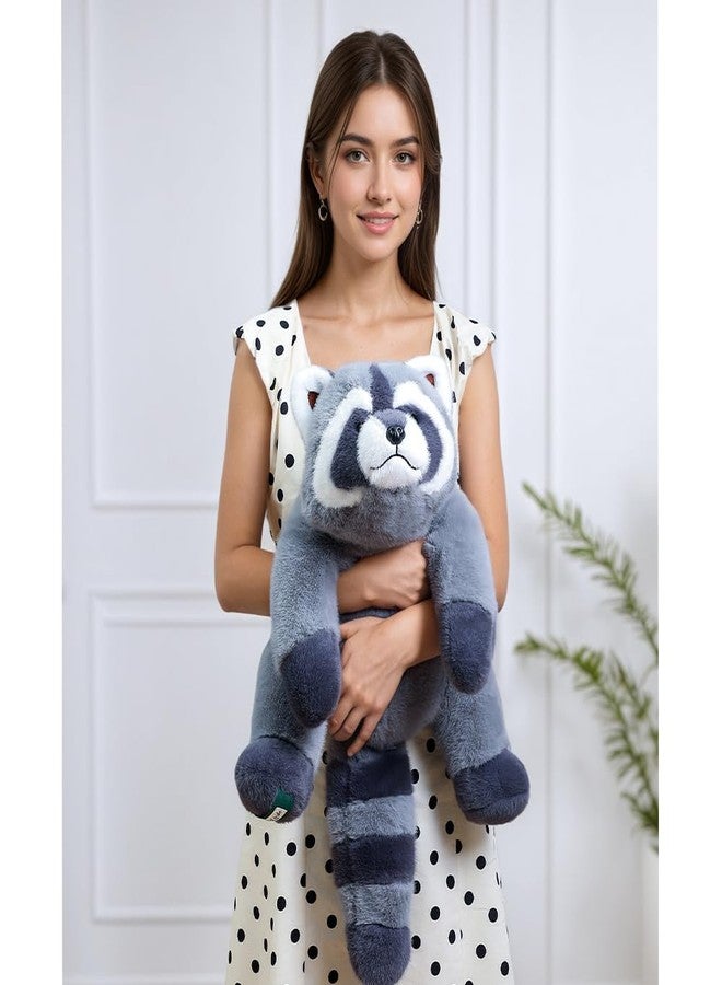 Labauxite Raccoon Plush, Raccoon Stuffed Animals, Cute Plush Toys Realistic Raccoons Body Pillow Hug Sleeping Fluffy Animal Toys for Kids, Bed Decor Plushie Doll Birthday Gift (11.8in) - Image 1